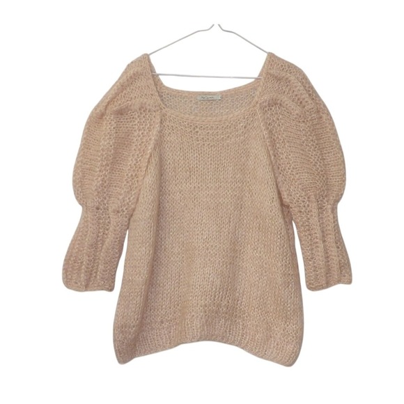 Absinthe Peach Mohair Sweater Top